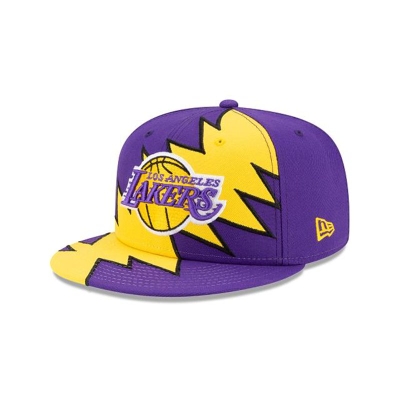 Purple Los Angeles Lakers Hat - New Era NBA Flash 9FIFTY Snapback Caps USA5793806